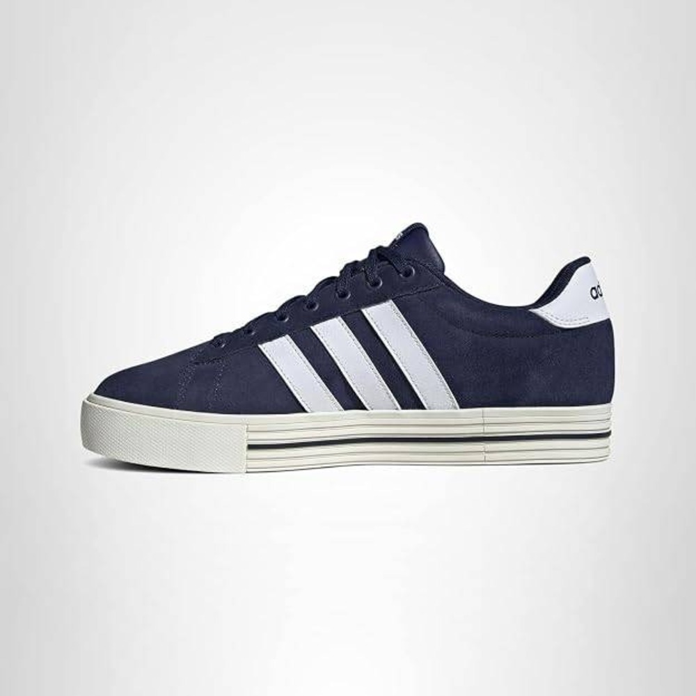 Adidas Mens Daily 4.0 Sneakers Dark Blue White Off White Suede ID1112 Size 11.0 - Picture 2 of 5